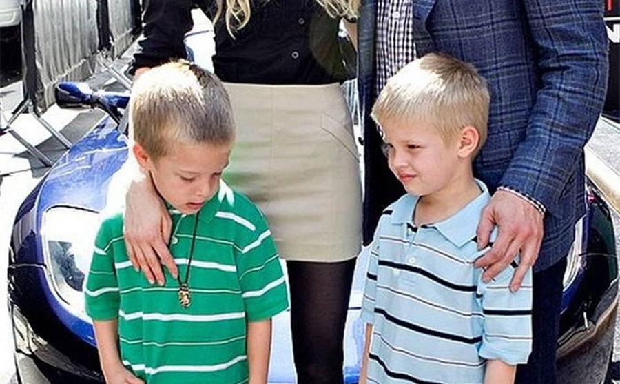 A photo of Musk’s children from his first marriage.