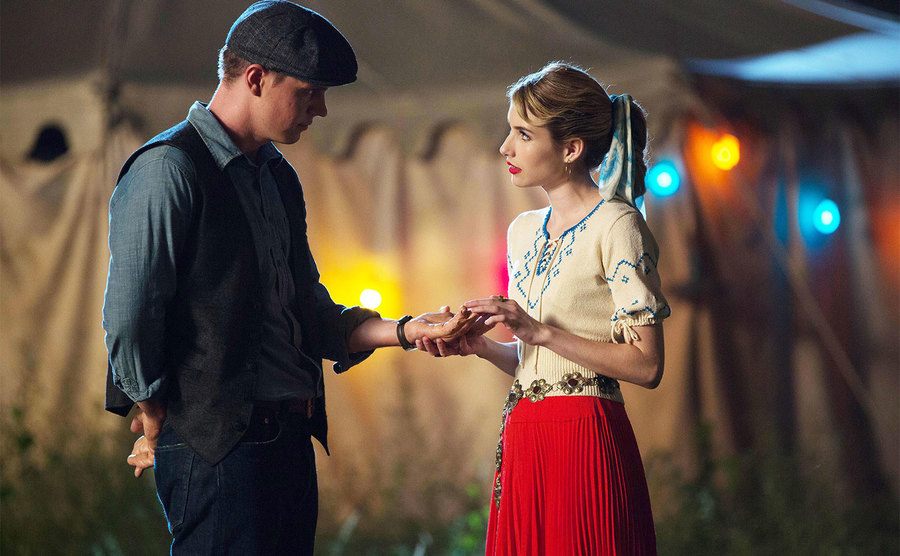 Peters and Roberts in a still from AHS.