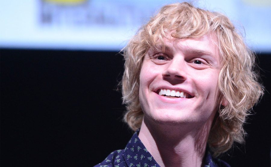 Evan Peters speaks at Comic-Con.