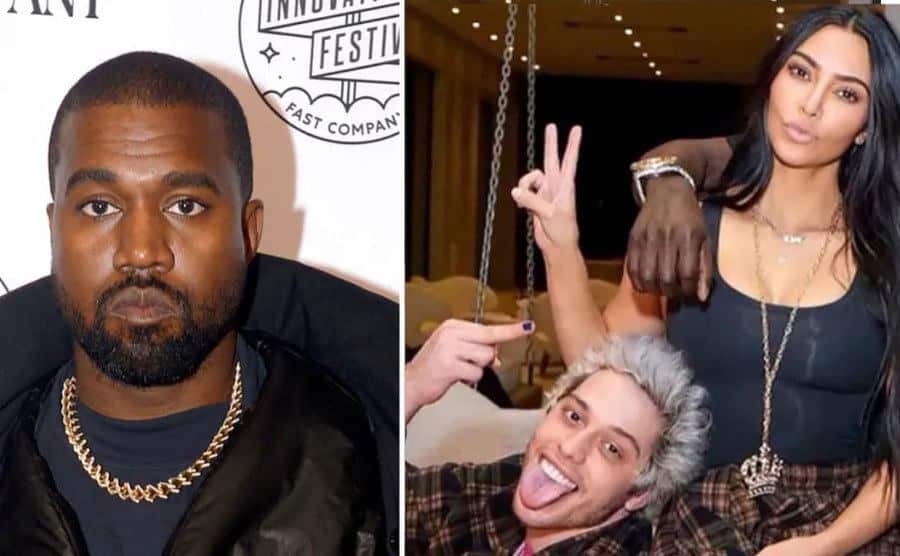 Kanye West / Pete Davidson and Kim Kardashian