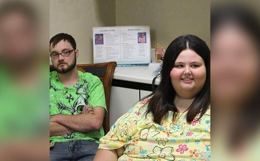 Christina Phillips sits in the doctor’s office.