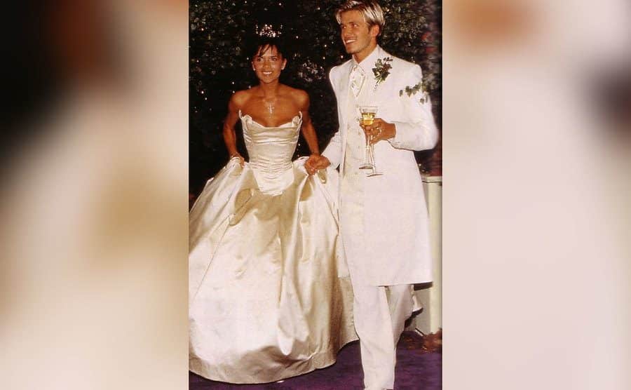 Victoria and David on their wedding day.