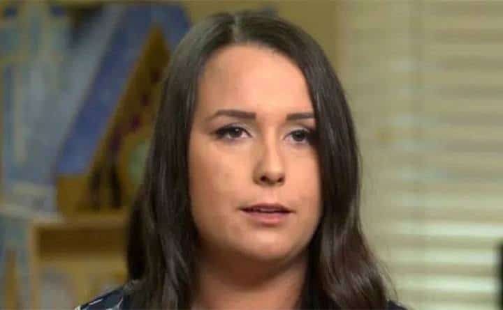 Natasha takes part in a TV interview.