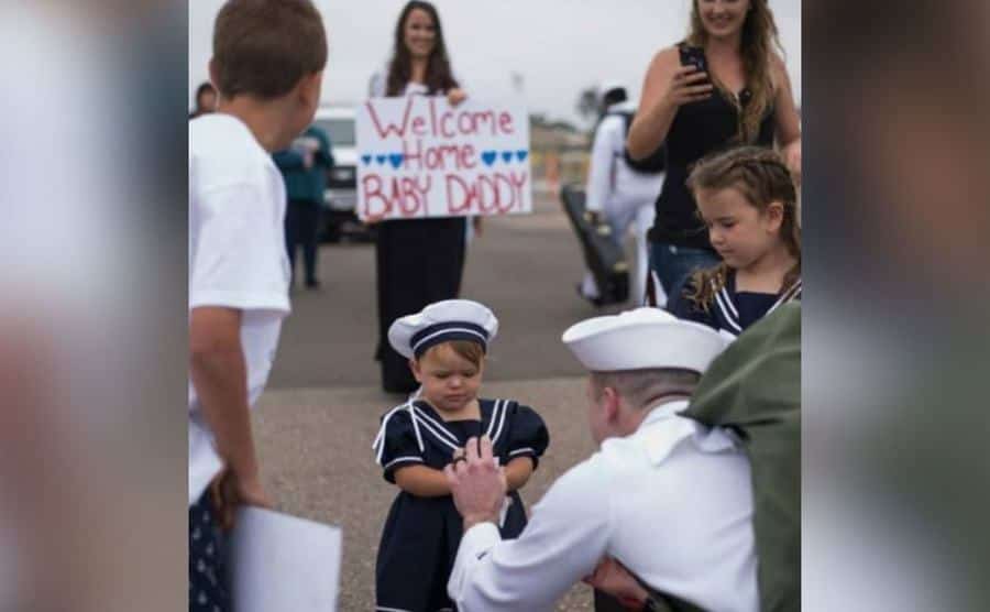 Chris reunites with his family.