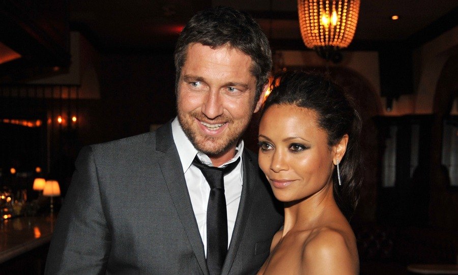 Actors Gerard Butler and Thandie Newton