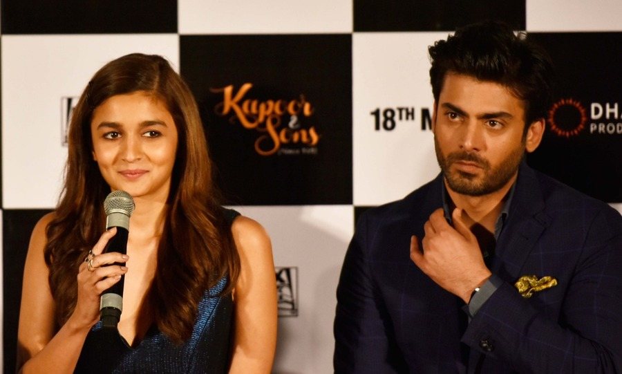 Bollywood actors Alia Bhatt and Fawad Khan