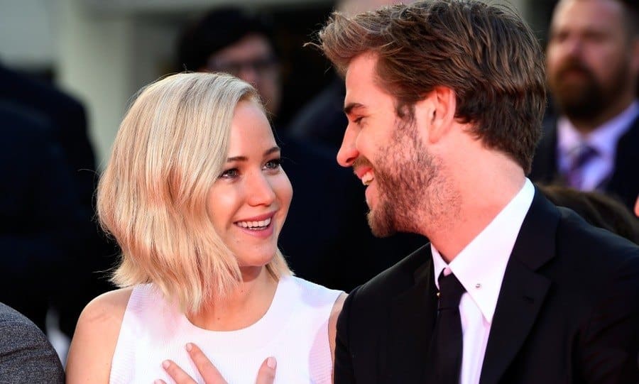 Actors Jennifer Lawrence and Liam Hemsworth