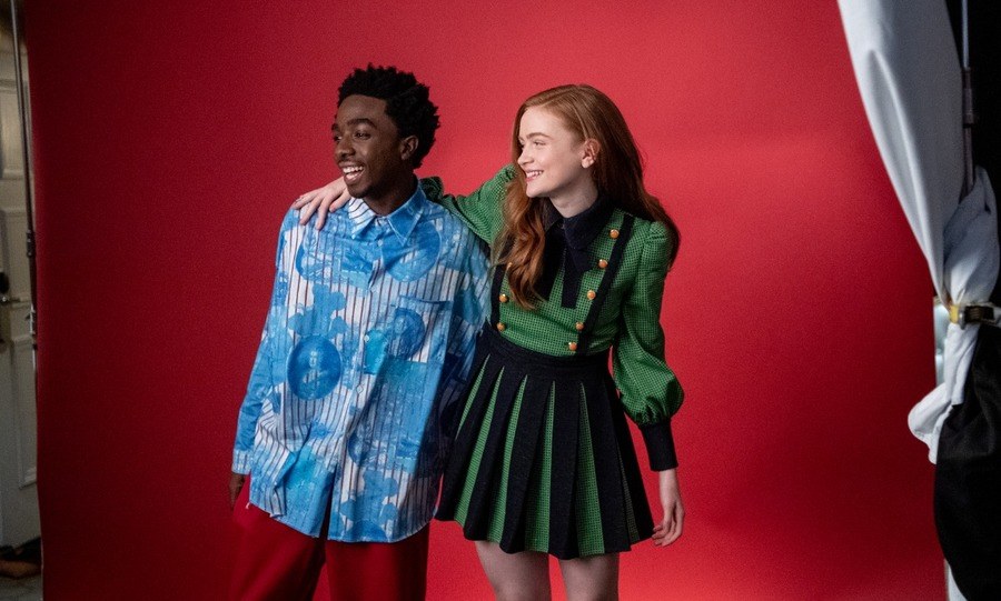 Caleb McLaughlin and Sadie Sink attend the Season 3
