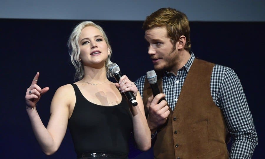 Actress Jennifer Lawrence and actor Chris Pratt