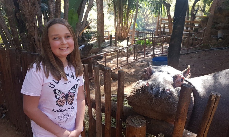 Visiting Jessica the Hippo