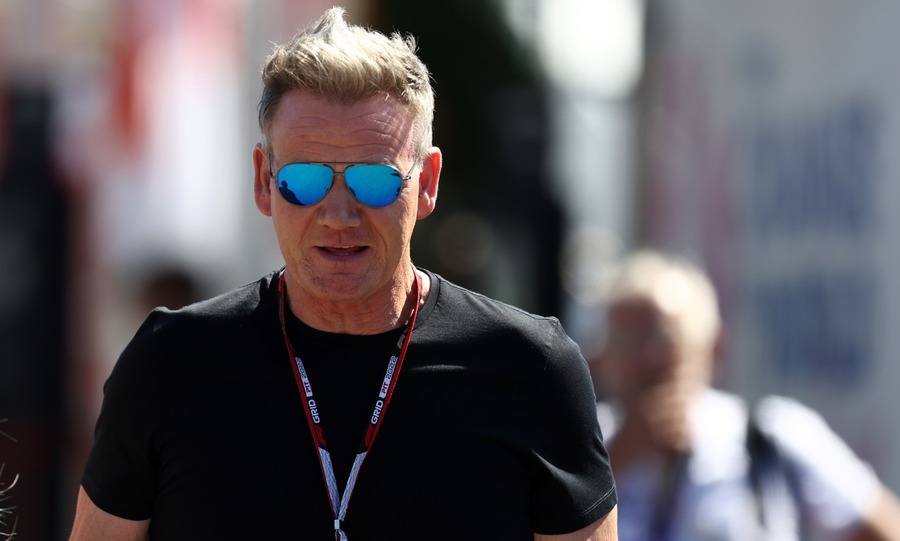 Gordon Ramsay in the paddock before the F1 Grand Prix