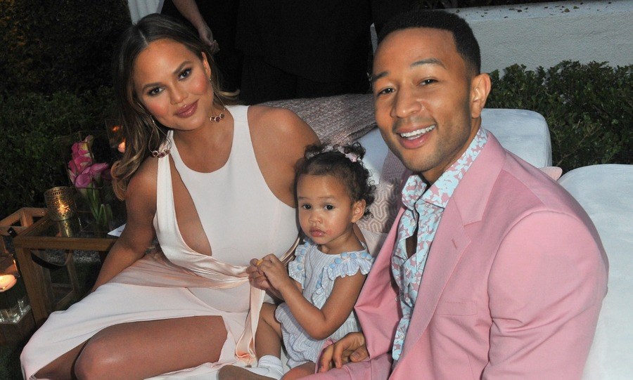 Chrissy Teigen, Luna Simone Stephens and John Legend