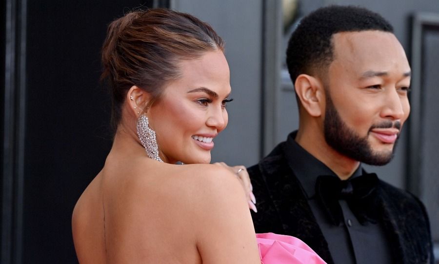 Chrissy Teigen and John Legend attends the 64th Annual GRAMMY Award
