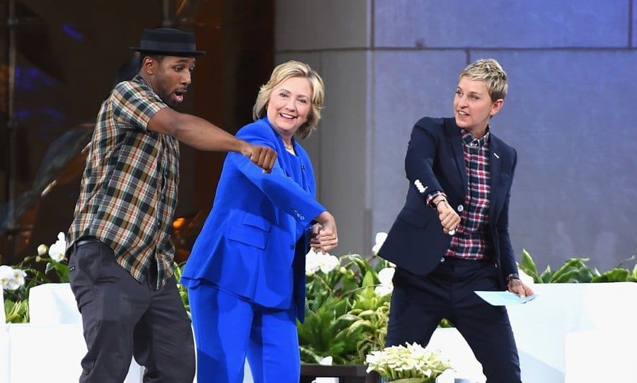 DJ tWitch, Hillary Clinton and Ellen DeGeneres