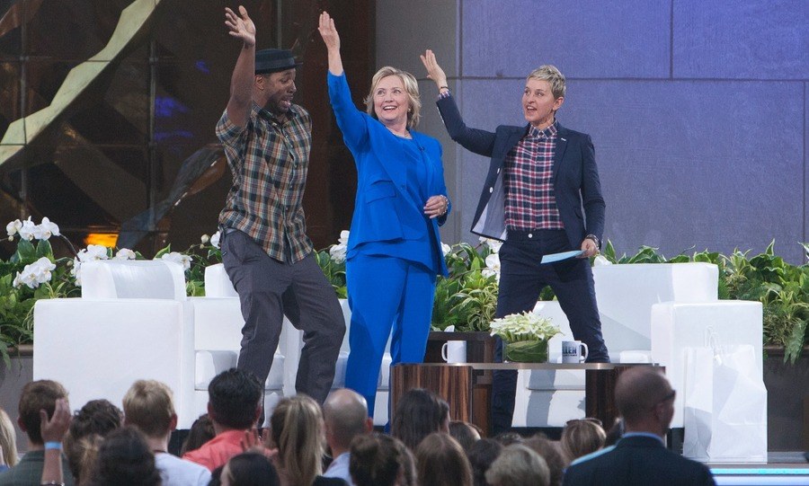DJ tWitch, Hillary Rodham Clinton and Ellen Degeneres