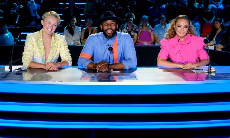Judges JoJo Siwa, Stephen tWitch Boss and Leah Remini