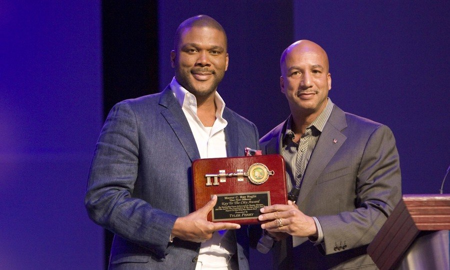 New Orleans Mayor C. Ray Nagin and Actor Tyler Perry
