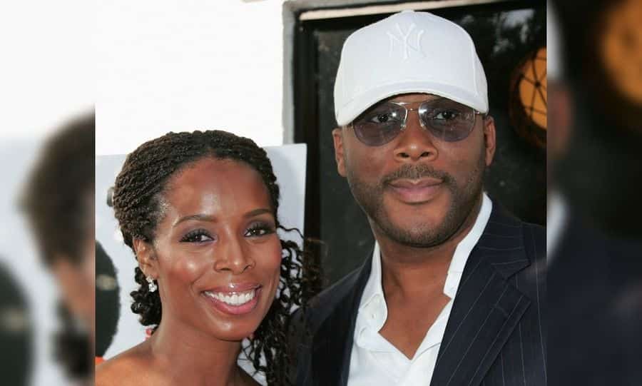 Actors Tasha Smith (L) and Tyler Perry