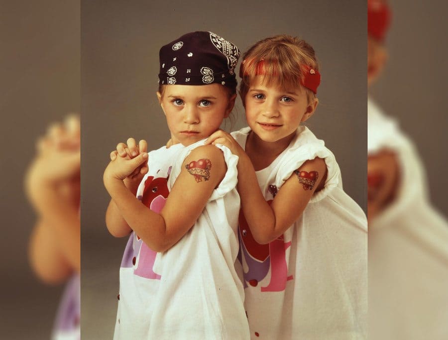 Mary-Kate and Ashley Olsen in a shot from 1989.