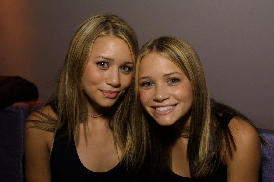 Mary-Kate and Ashley at NYSNC’s release party in 2001.